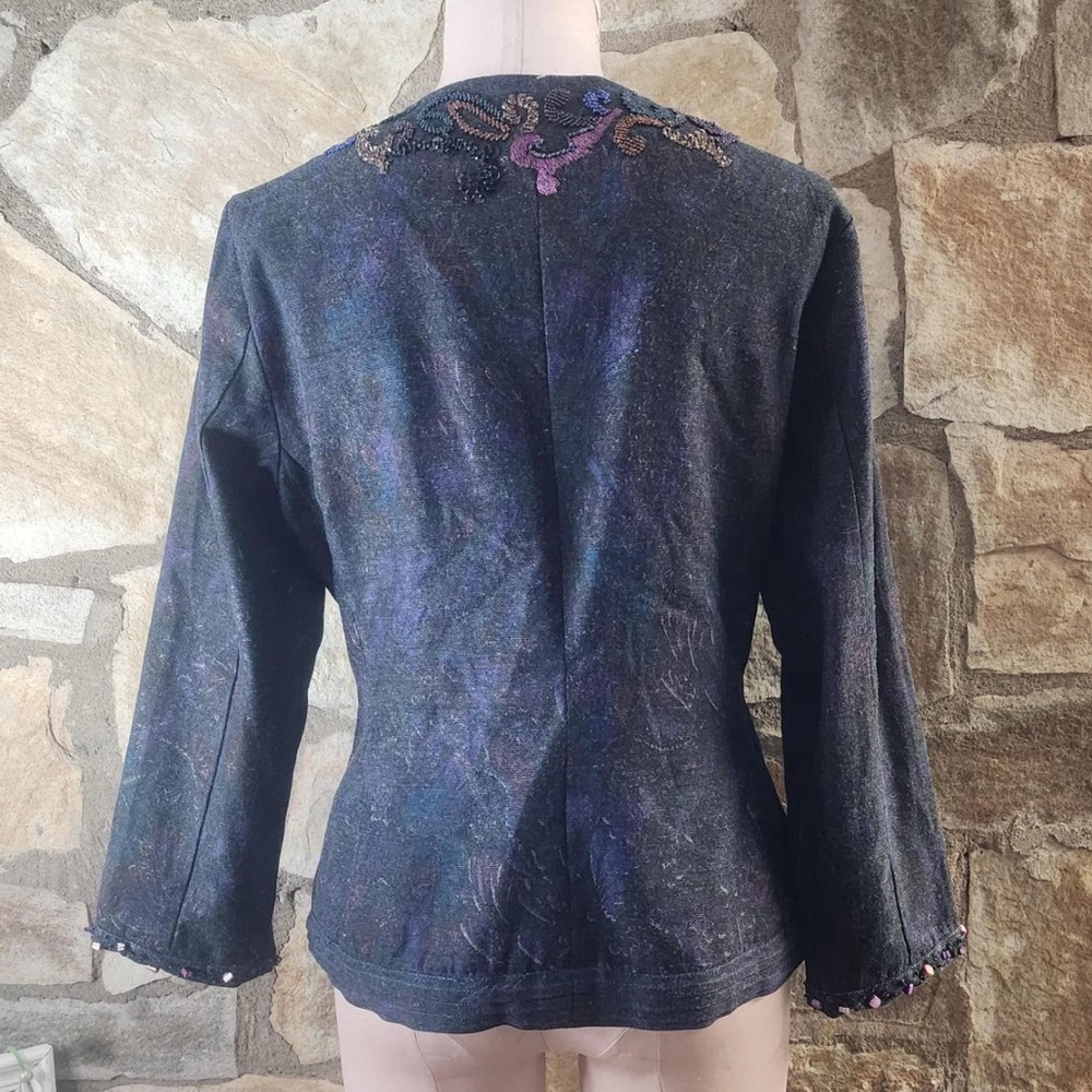 Chico’s Embellished Denim lJacket – Whimsygoth Vibes - Picture 3 of 6